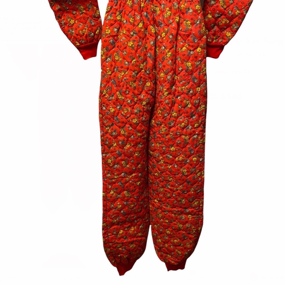 Vintage Snug Suit Snug Sack By Heritage Quilts 70s Hippie PJ Rare Dead Stock Red - Picture 13 of 16